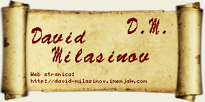 David Milašinov vizit kartica